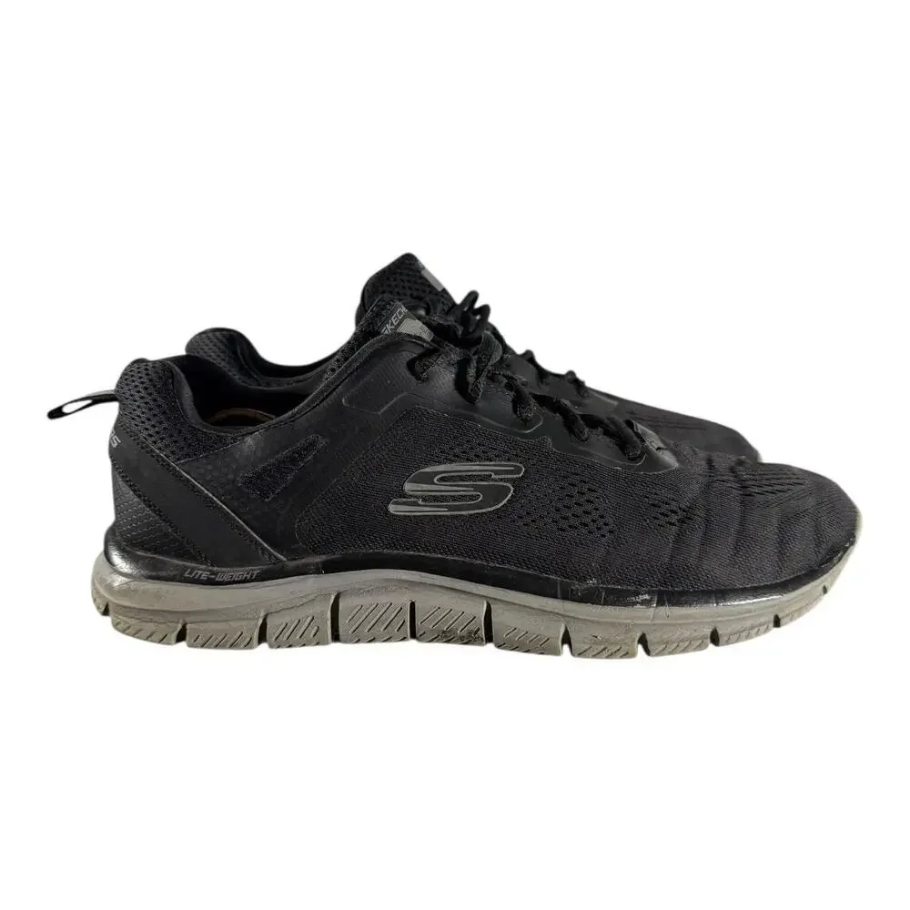 Skechers Men’s Track Broader Casual Lite Weight Running Sneakers Size 12 Black
